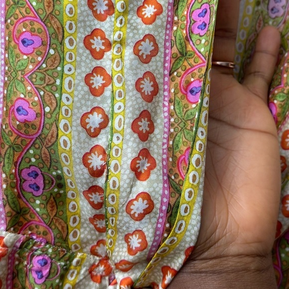 Sandro Striped Kaftan Midi Silk dress Size 36 US size 4 - Picture 14 of 17